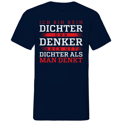 Oft dichter als man denkt - Herren V-Neck Shirt Navy