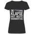 Die Klapse hat heute Wandertag - V-Neck Damenshirt Black