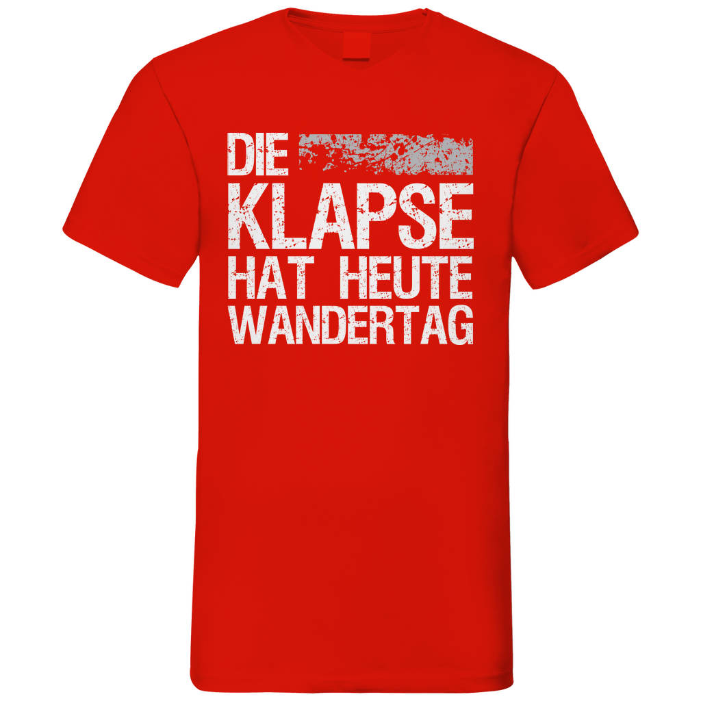 Die Klapse hat heute Wandertag - Herren V-Neck Shirt Red