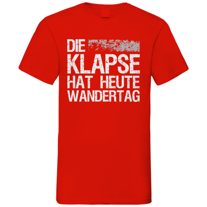 Die Klapse hat heute Wandertag - Herren V-Neck Shirt Red