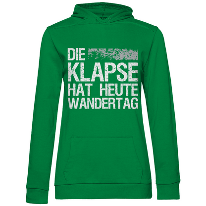 Die Klapse hat heute Wandertag - Damen Hoodie Kelly Green
