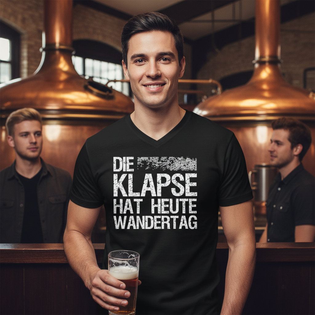 Die Klapse hat heute Wandertag - Herren V-Neck Shirt