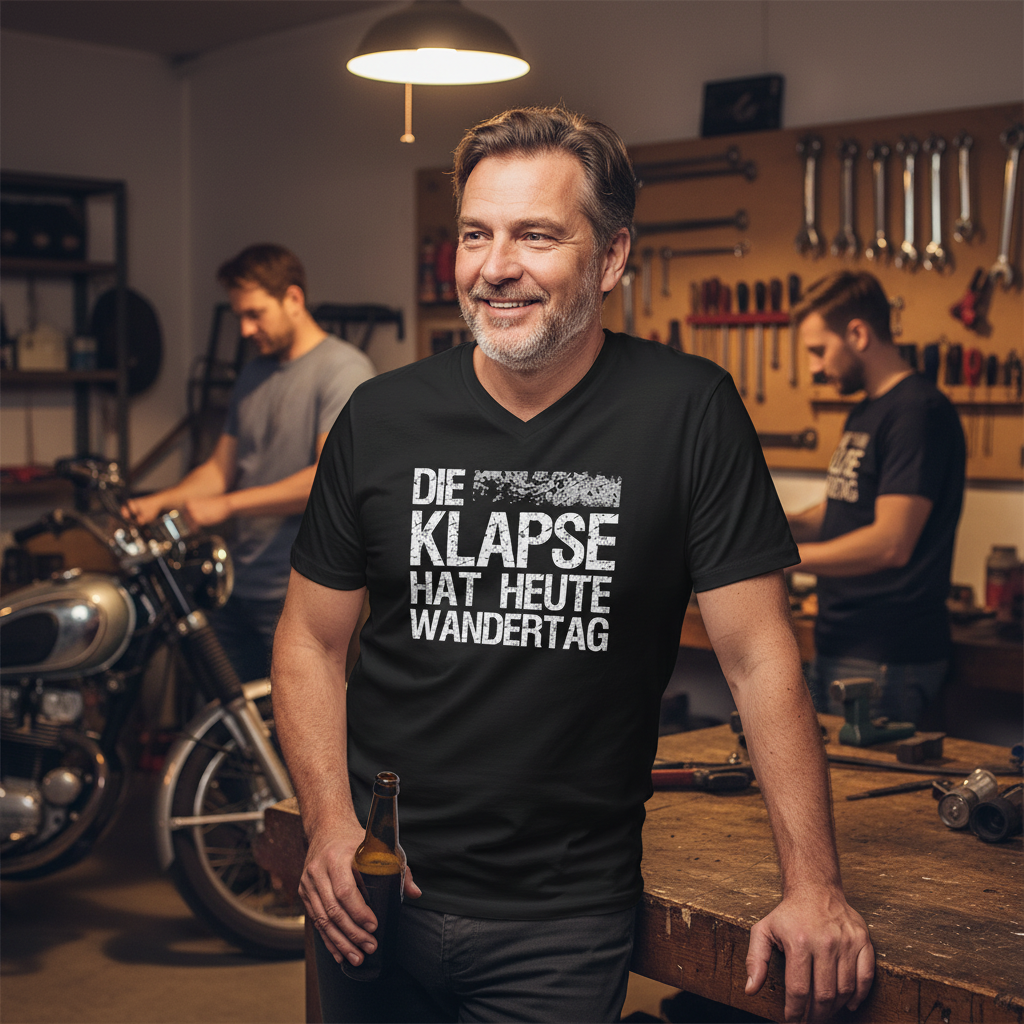 Die Klapse hat heute Wandertag - Herren V-Neck Shirt