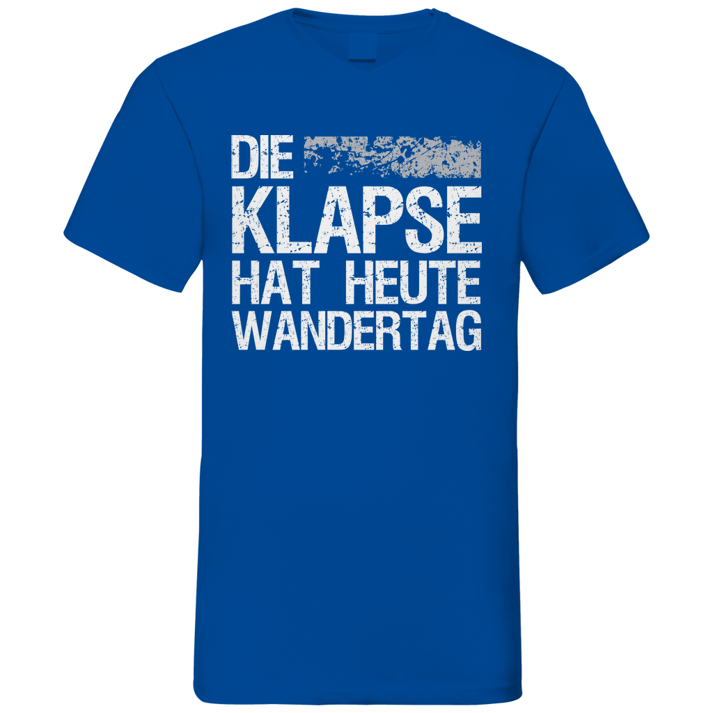 Die Klapse hat heute Wandertag - Herren V-Neck Shirt Royal Blue