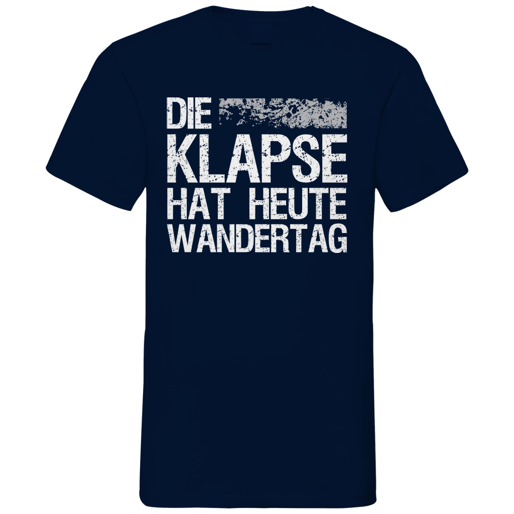 Die Klapse hat heute Wandertag - Herren V-Neck Shirt Navy