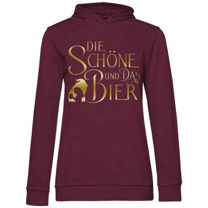 Die Schöne und das Biest Bier - Damen Hoodie Wine