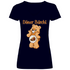 Döner Bärchi - Glücksbärchi - V-Neck Damenshirt Deep Navy