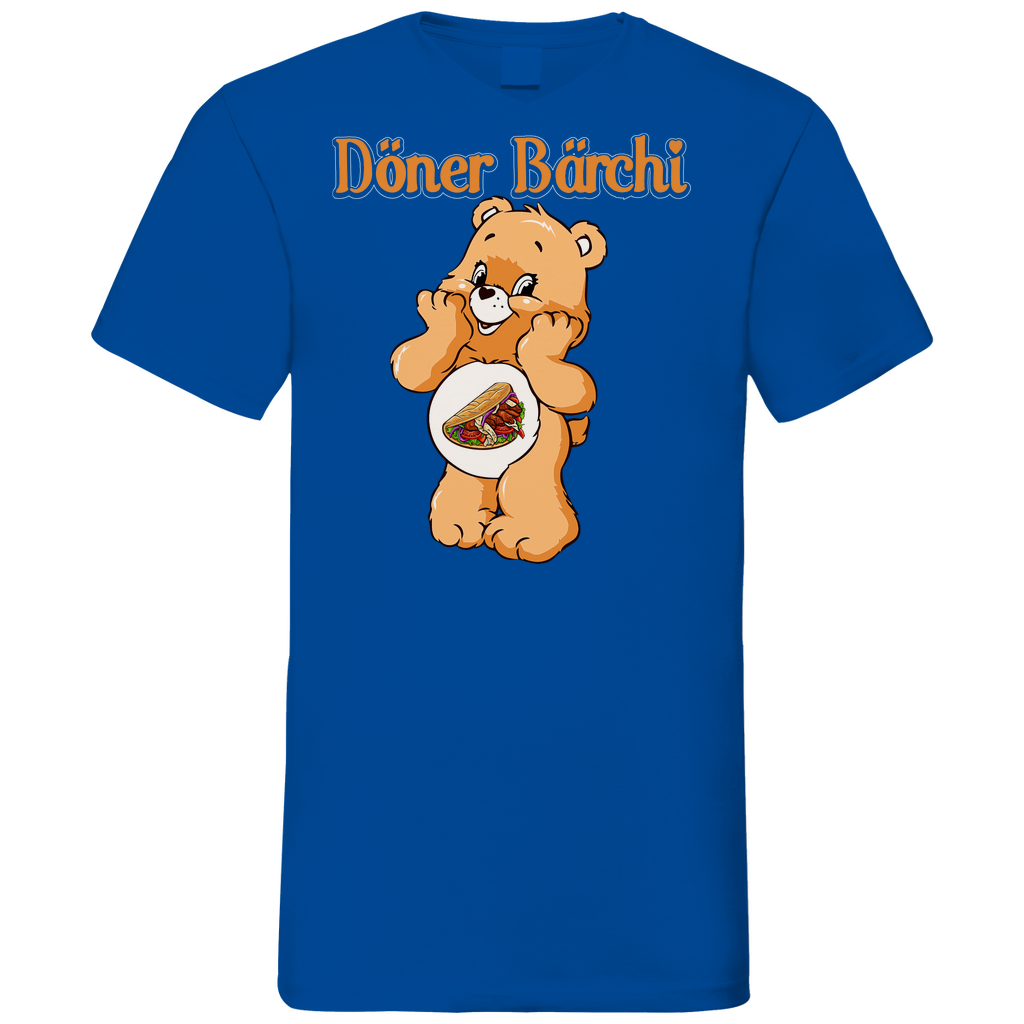 Döner Bärchi - Glücksbärchi - Herren V-Neck Shirt Royal Blue