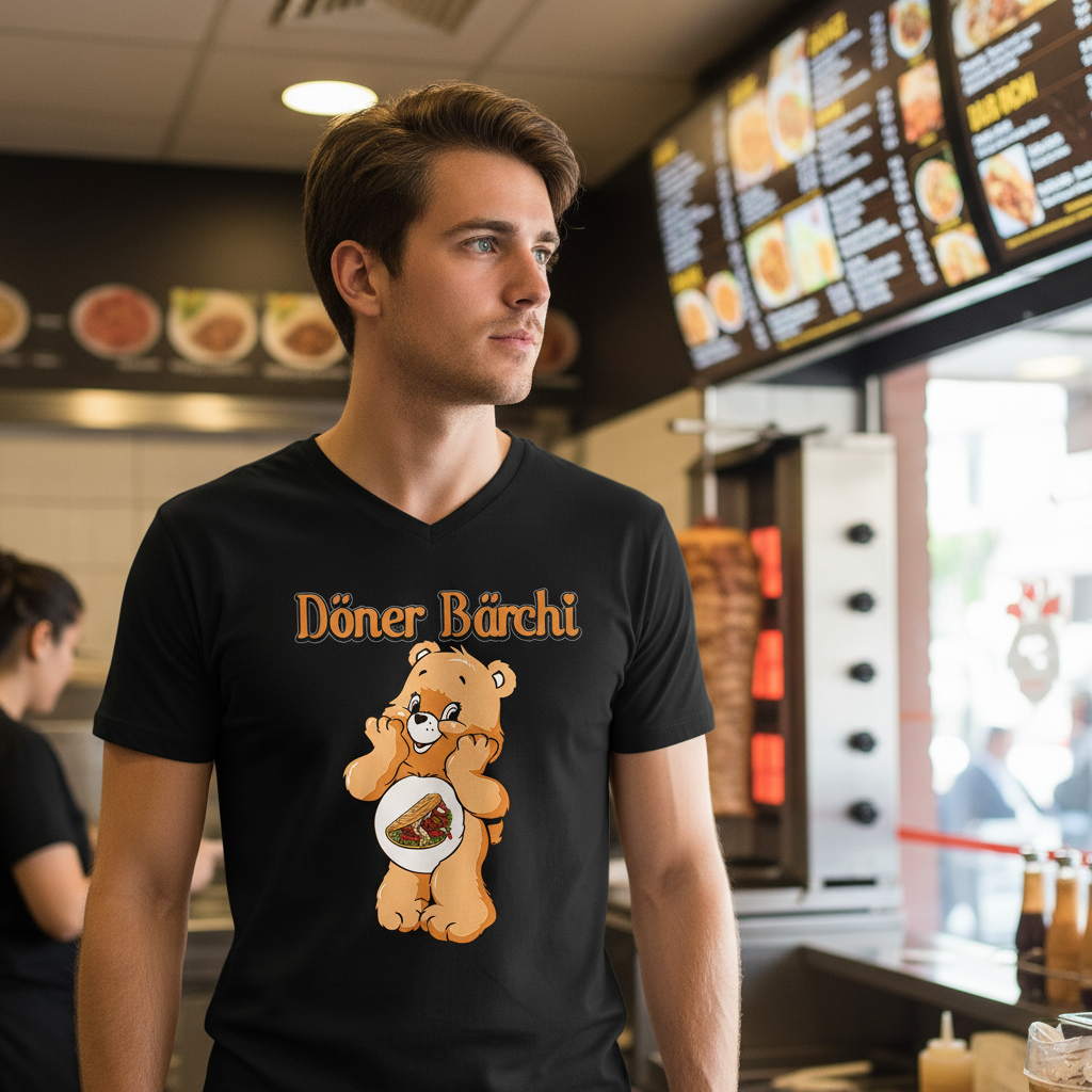 Döner Bärchi - Glücksbärchi - Herren V-Neck Shirt