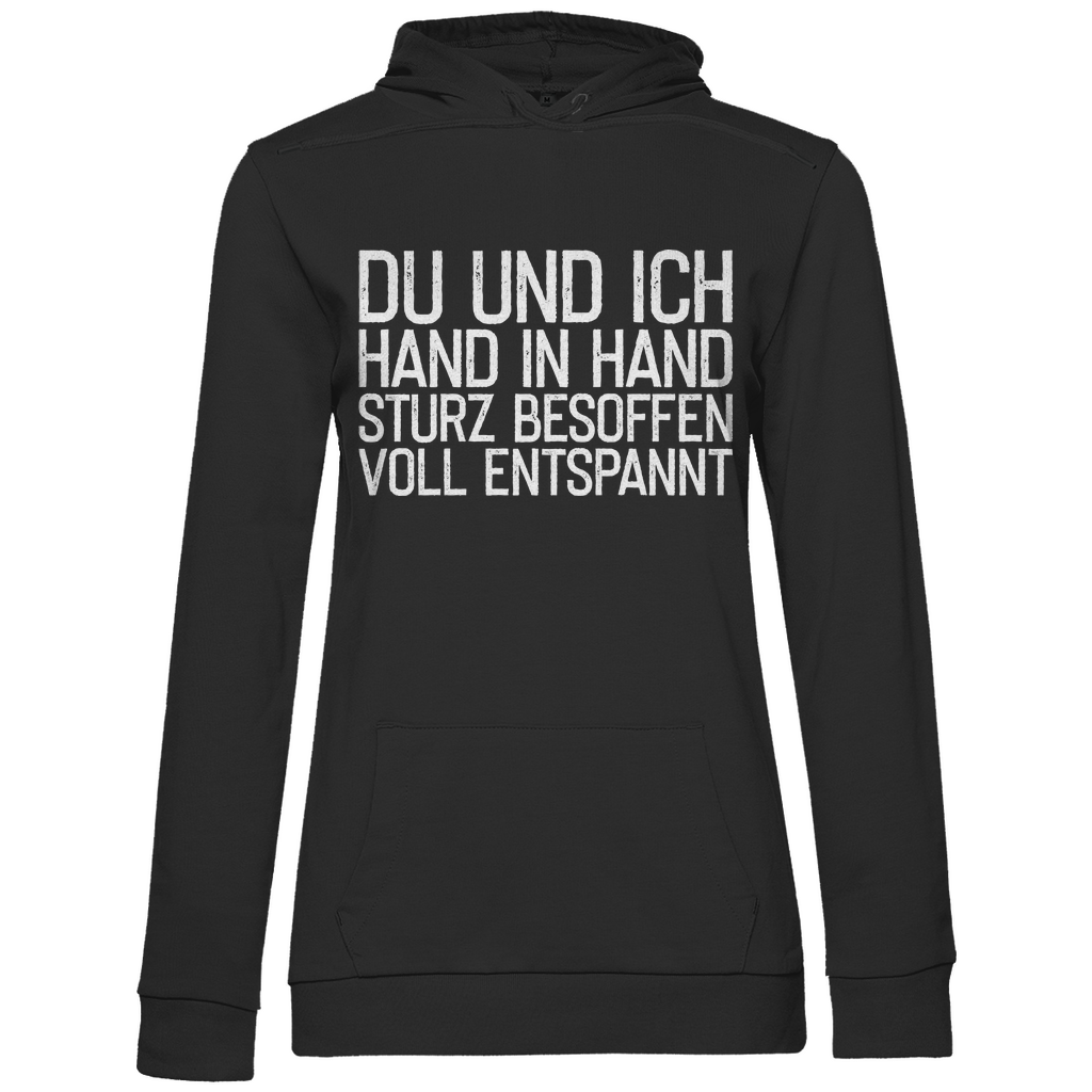 Du und ich Hand in Hand - Damen Hoodie Black