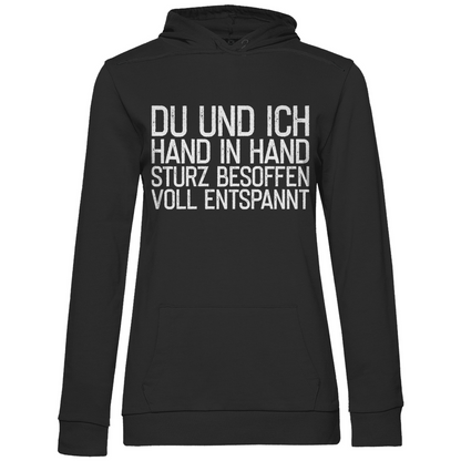Du und ich Hand in Hand - Damen Hoodie Black