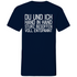 Du und ich Hand in Hand - Herren V-Neck Shirt Navy