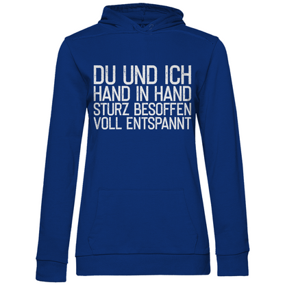 Du und ich Hand in Hand - Damen Hoodie Royal