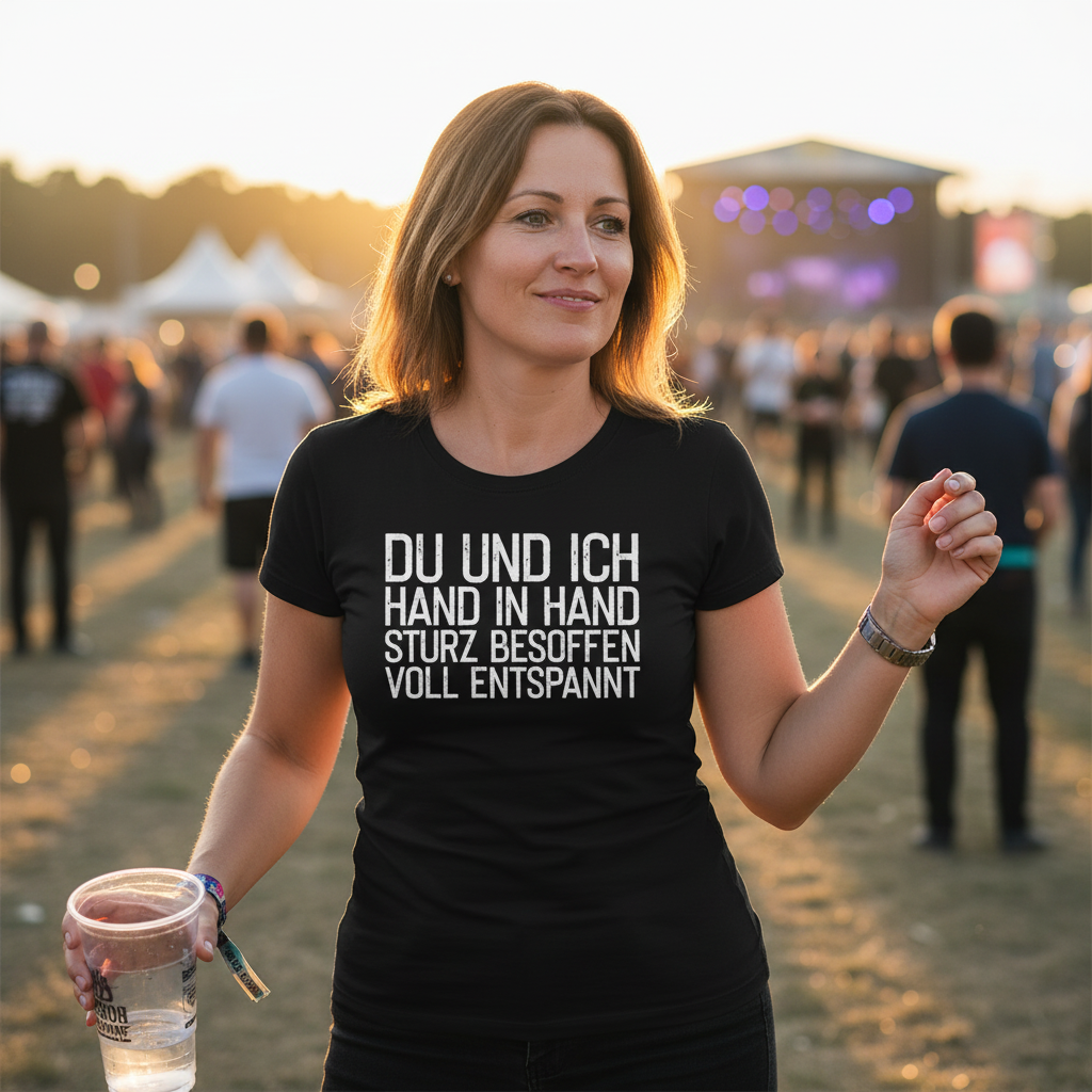 Du und ich Hand in Hand - Damenshirt