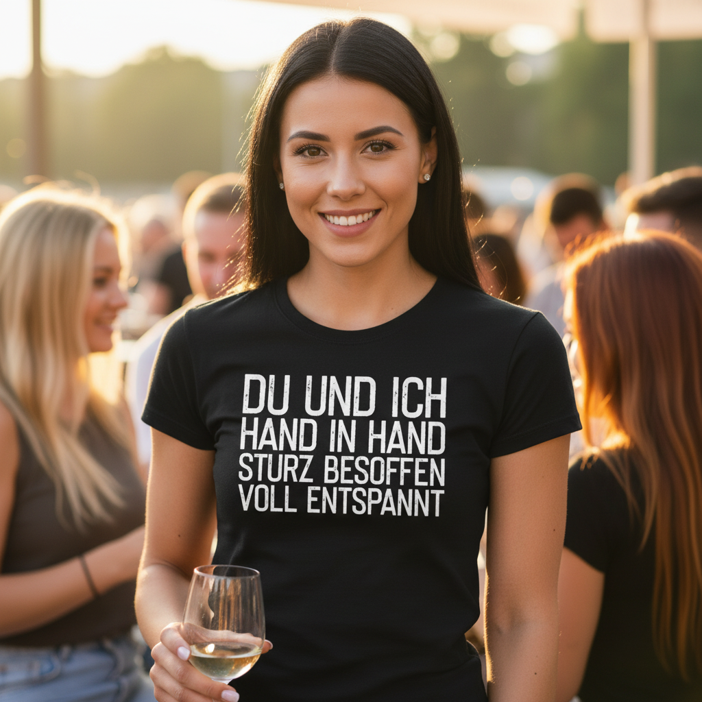 Du und ich Hand in Hand - Damenshirt