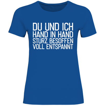 Du und ich Hand in Hand - Damenshirt Royal Blue