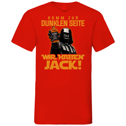 Komm zur dunklen Seite wir haben Jack Darth Vader - Herren V-Neck Shirt Red
