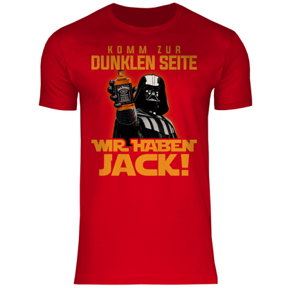 Komm zur dunklen Seite wir haben Jack Darth Vader - Herren Shirt Red