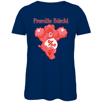 Promille Bärchi - Glücksbärchi - Damen Premium Bio T-Shirt Navy