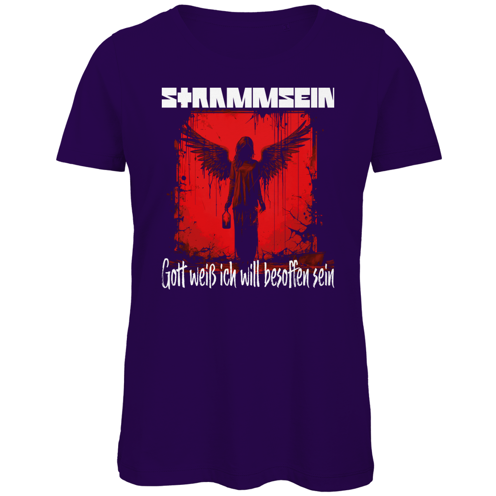 Strammsein Gott weiß ich will besoffen sein - Damen Premium Bio T-Shirt