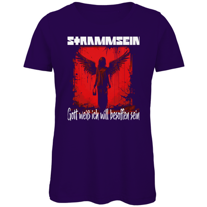 Strammsein Gott weiß ich will besoffen sein - Damen Premium Bio T-Shirt Urban Purple