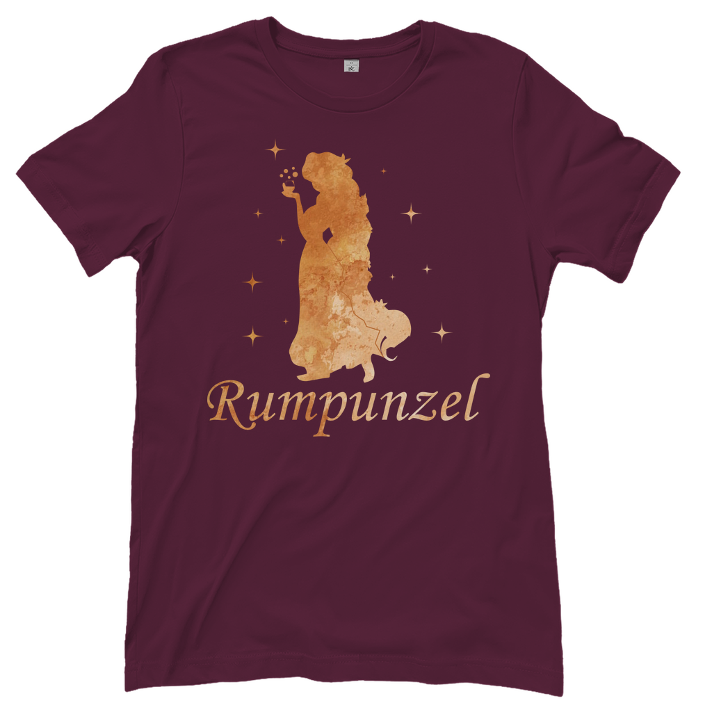 Rumpunzel - Prinzessin Aquarell - Damenshirt Burgundy