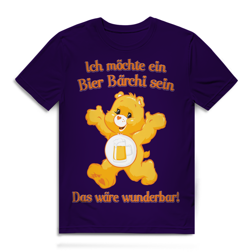 Herren Premium Bio T-Shirt Ich möchte ein Bier Bärchi sein das wäre wunderbar! Urban Purple