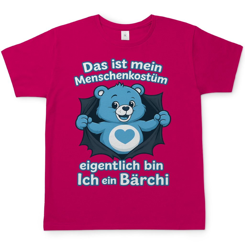 Herren T-Shirt Menschenkostüm eigentlich bin ich ein Bärchi