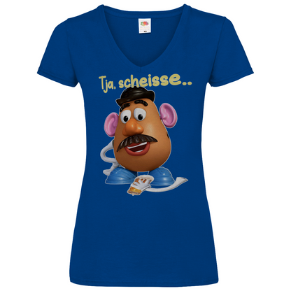 Tja, scheisse - Charlie Naseweis Toy Story - V-Neck Damenshirt Royal Blue