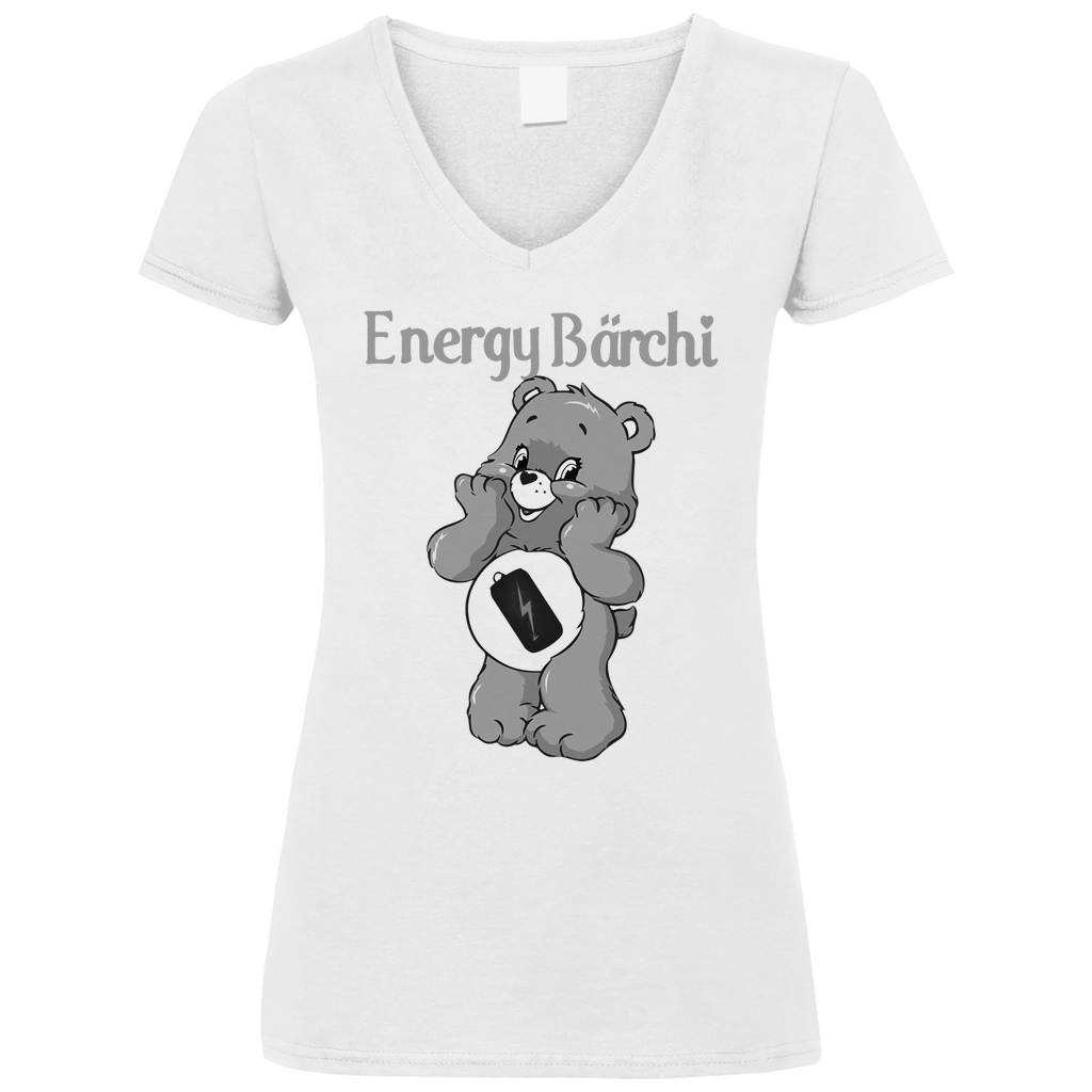 Energy Bärchi - Glücksbärchi - V-Neck Damenshirt