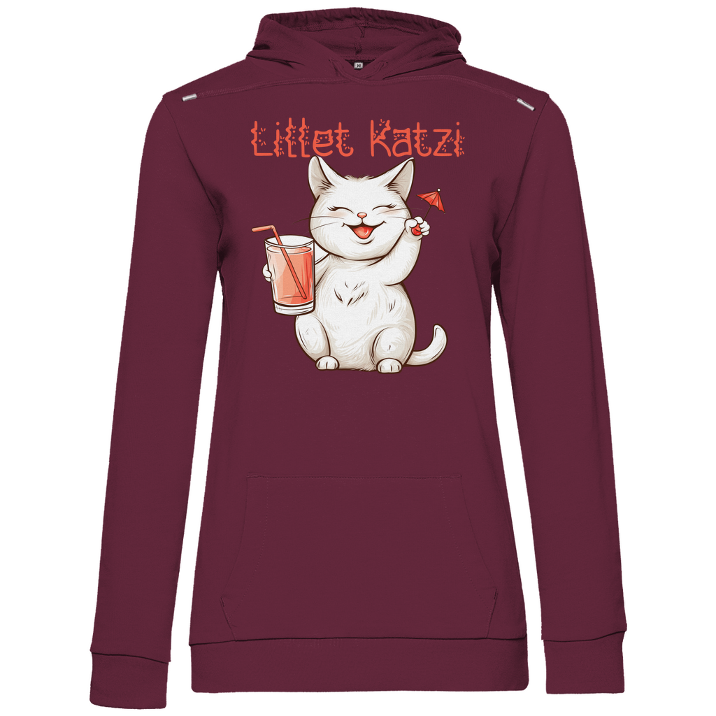 Lillet Katzi Katze - Damen Hoodie Wine