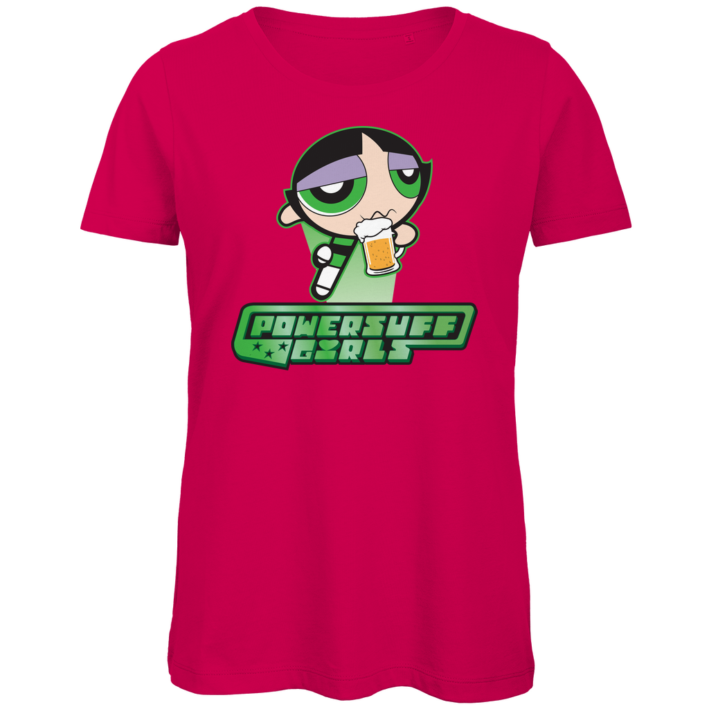 Buttercup Powersuff Powerpuff Girls - Damen Premium Bio T-Shirt Fuchsia