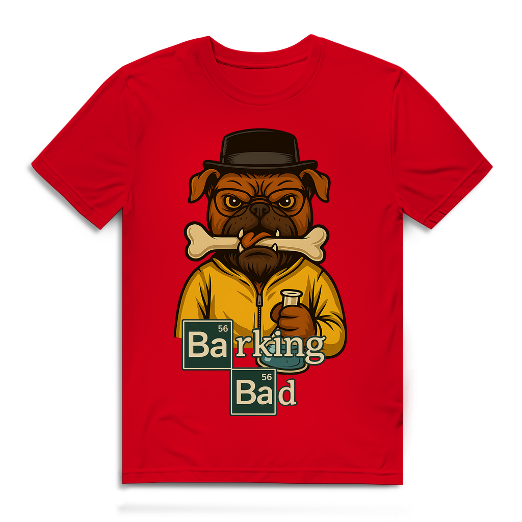 Breaking Bad Barking Bad Dog Hunde - Herren Premium Bio T-Shirt Red