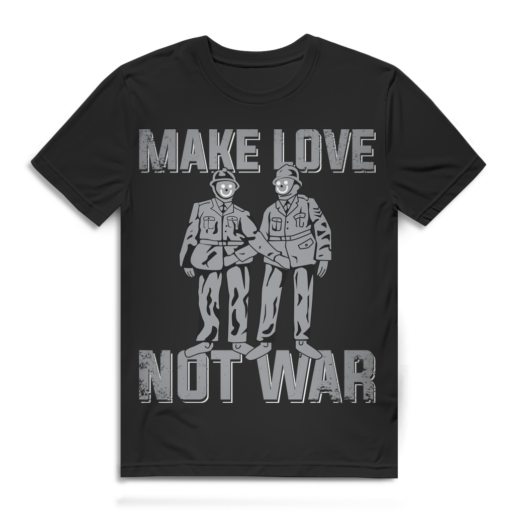 Make Love Not War Shirt - Anti-Kriegs Peace Design mit LGBTQ+ Soldaten Black