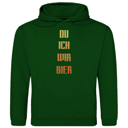 Strammsein Du Ich Wir Bier - Herren Hoodie