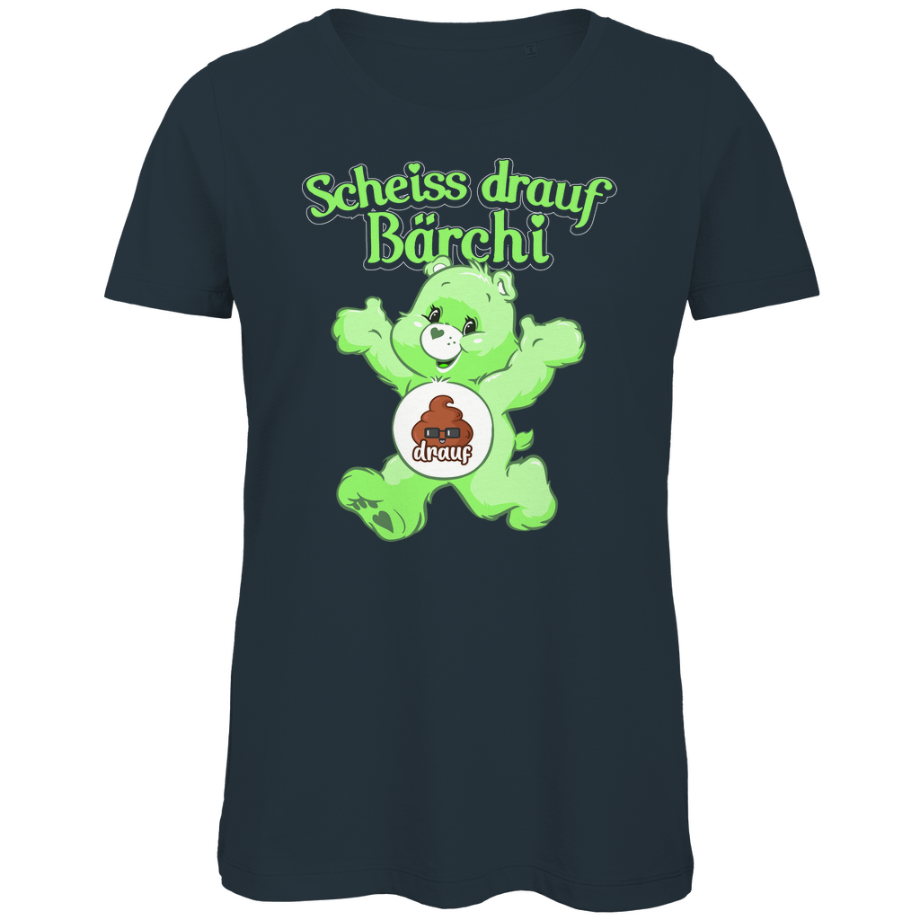 Scheiss drauf Bärchi - Glücksbärchi - Damen Premium Bio T-Shirt Dark Grey