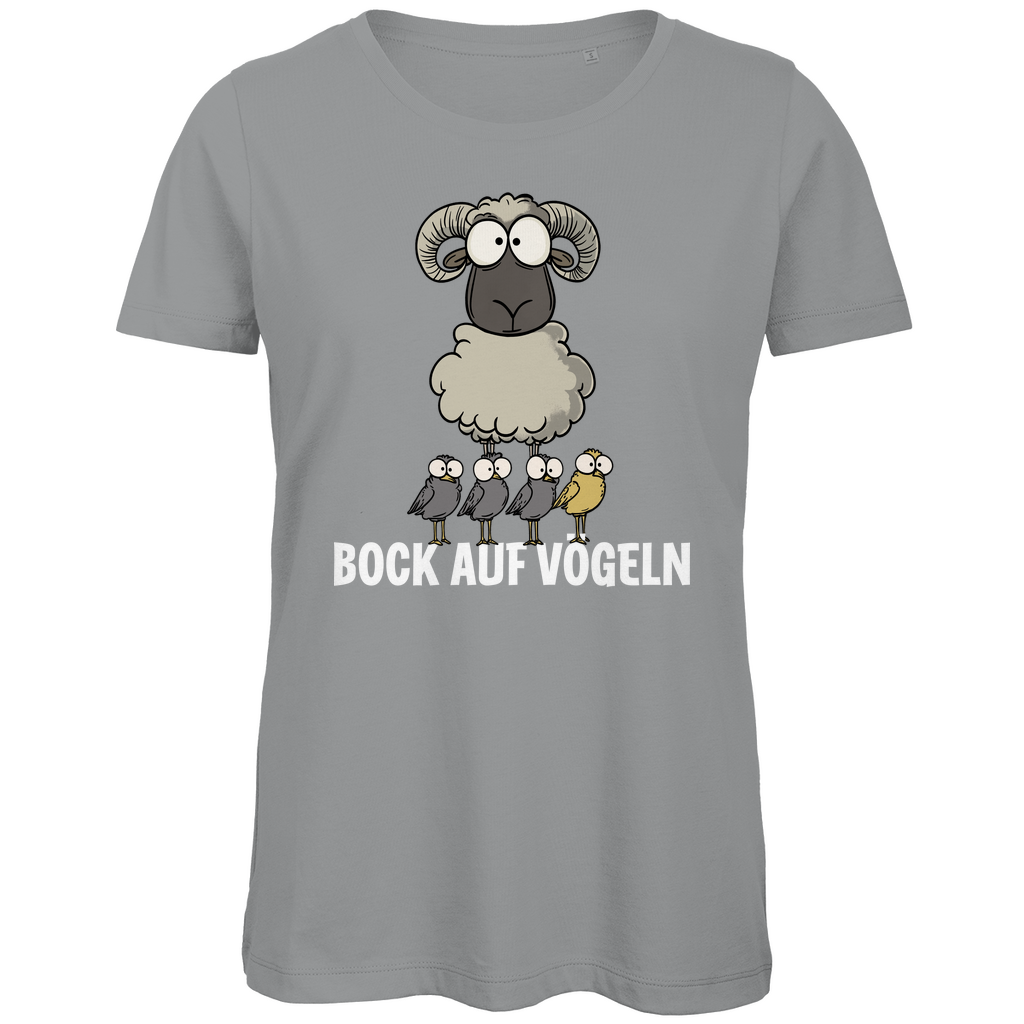 Bock auf Vögeln - Damen Premium Bio T-Shirt Sport Grey Heather