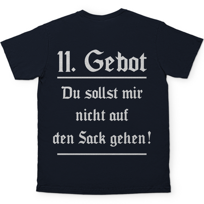 11. Gebot du sollst mir nicht auf den Sack gehen - Herren Shirt Navy