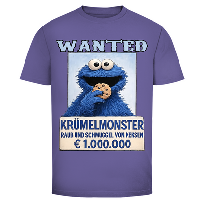 Wanted Krümelmonster Raub und Schmuggel von Keksen - Herren T-Shirt