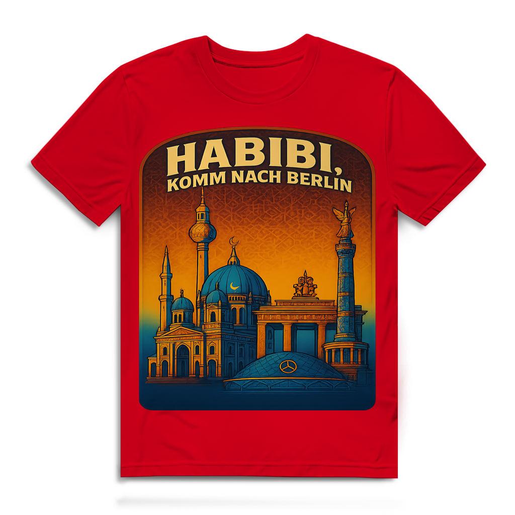 Habibi komm nach Berlin - Herren Premium Bio T-Shirt Red