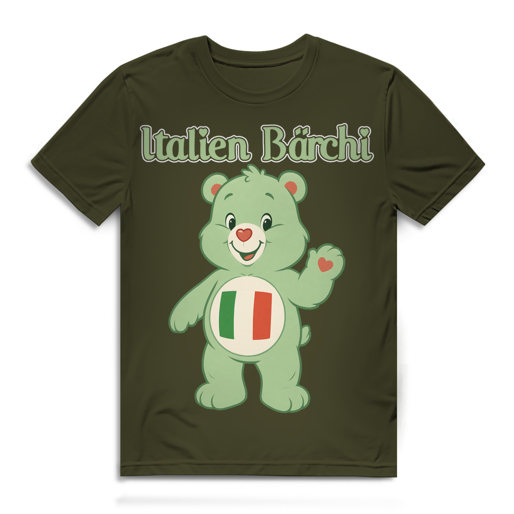 Italien Bärchi - Glücksbärchi - Herren Premium Bio T-Shirt Khaki