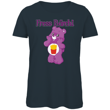 Fress Bärchi - Glücksbärchi - Damen Premium Bio T-Shirt Dark Grey