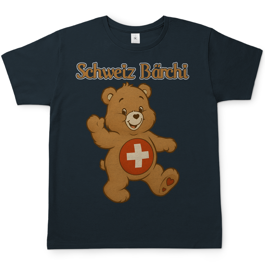 Schweiz Bärchi - Glücksbärchi - Herren T-Shirt Dark Grey Solid