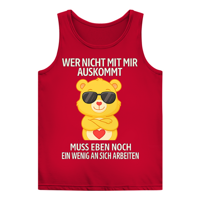 Damen Basic Tank Top Muss an sich Arbeiten Glücksbärchi