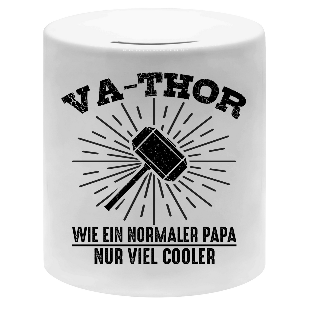 Va-Thor wie ein normaler Papa nur viel cooler - Sparbüchse Money Box White One size