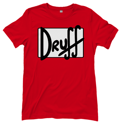 Damen T-Shirt druﬀ – Bold Retro Logo Design im Cartoon-Style Red