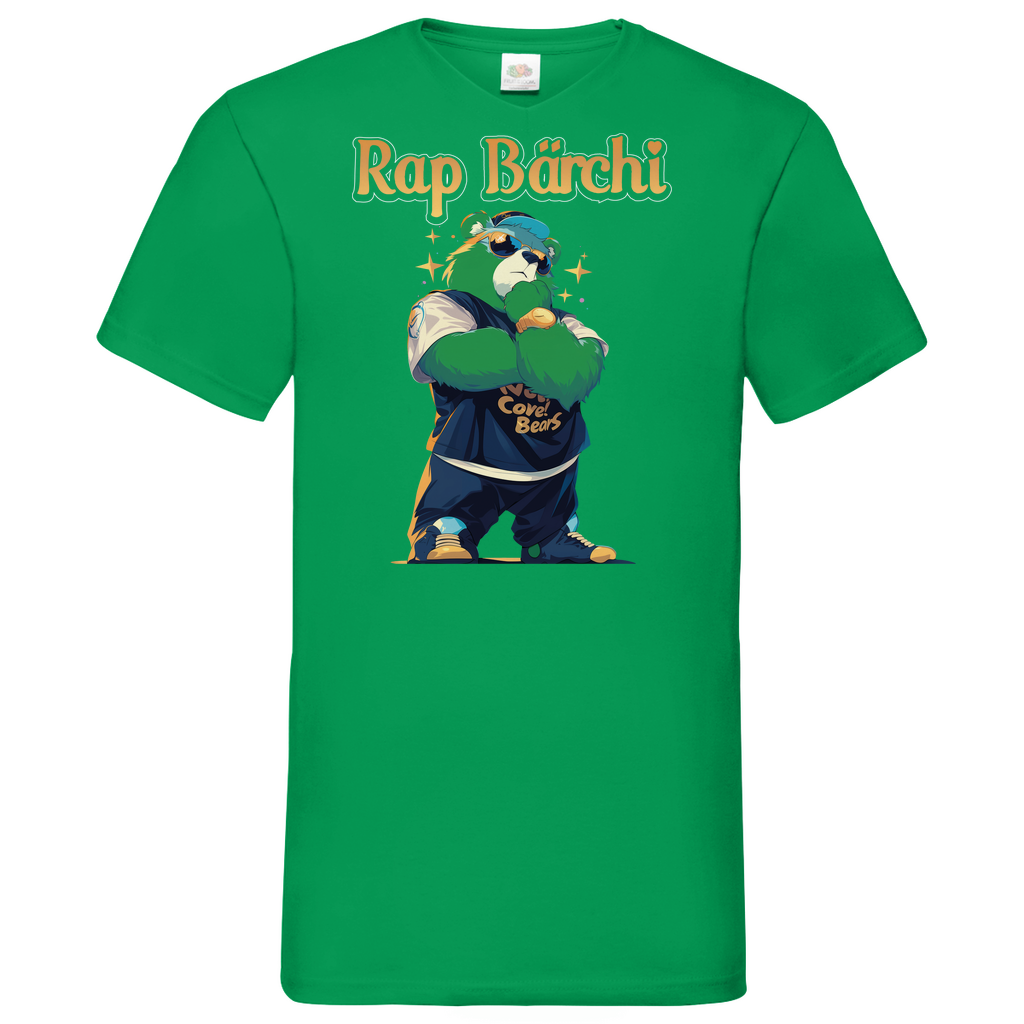 Rap Bärchi - Glücksbärchi - Herren V-Neck Shirt Kelly Green
