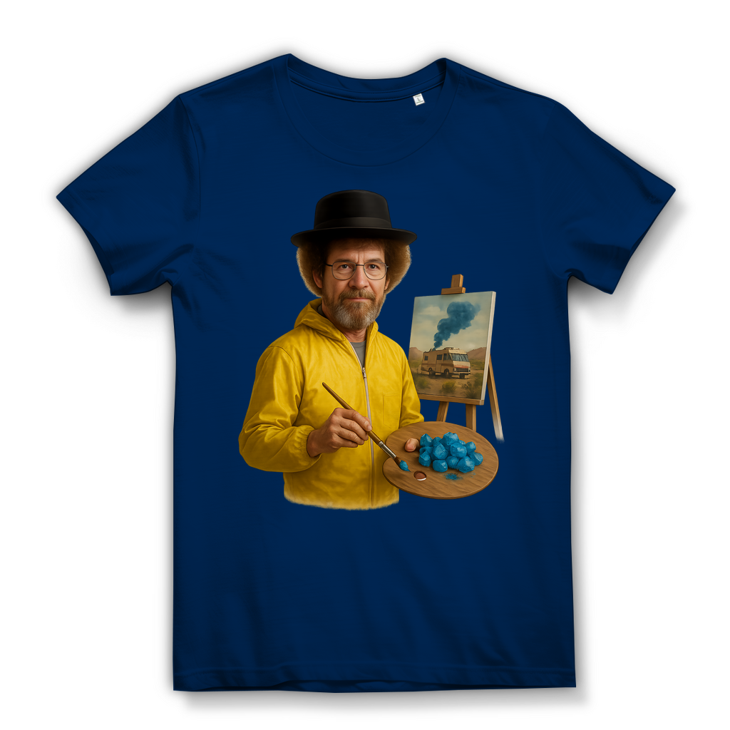 Bob Ross x Walter White Breaking Bad Mashup - Damen Premium Bio T-Shirt Navy