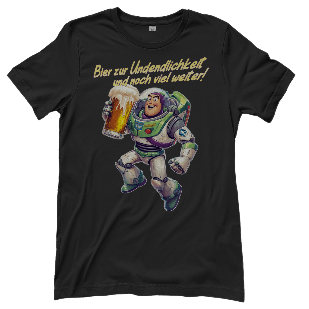 Bier zur Unendlichkeit und noch viel weiter - Buzz Lightyear Toy Story - Damenshirt Black