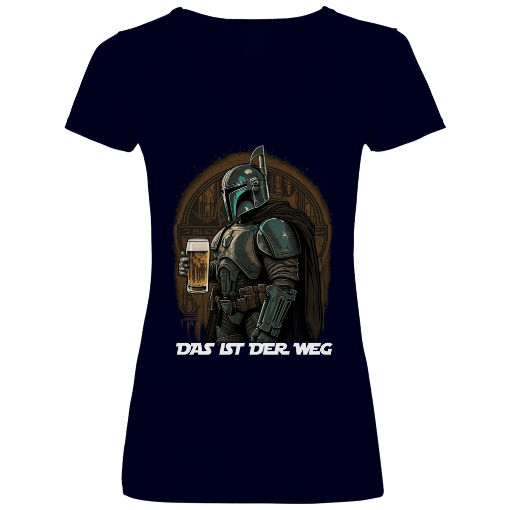 Das ist der Weg - Mandalorian Bier - V-Neck Damenshirt